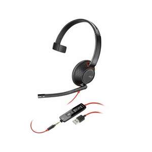 HP Poly Blackwire 5210 (USB Type-A) Vezetékes Mono Headset - Fekete kép