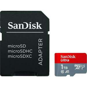 Sandisk 1TB Ultra microSDXC UHS-I CL10 Memóriakártya + Adapter kép