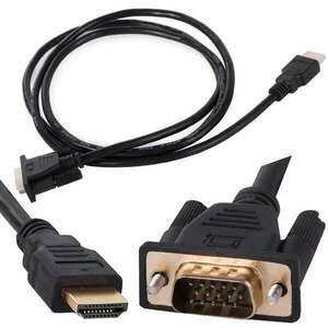 Kábel vga - hdmi 1.3m gold full hd connectors d-sub kábel kép