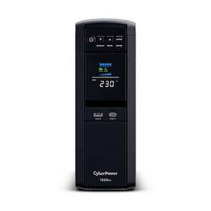 Cyberpower ups gaming, 6xschu, 2xusb 1600va 1600w 230v, színuszus szünetmentes tápegység, line-interaktív, avr, színes lcd CP1600EPFCLCD kép