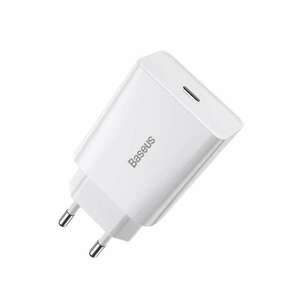 Baseus Speed Mini Quick Charger Hálózati USB-C töltő - Fehér (20W) kép