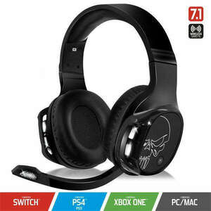 Spirit of Gamer Wireless Fejhallgató - MIC-XH1100 (MultiPlatform, 7.1, mikrofon, hangerőszabályzó, nagy-párnás, fekete) kép