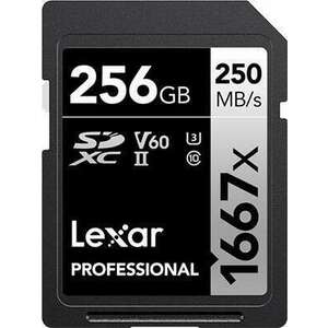 Lexar SDXC, 256 GB UHS-II Class 10 memóriakártya kép