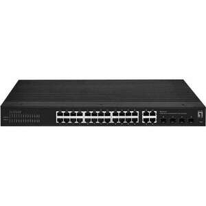 LevelOne IGS-2128 hálózati kapcsoló Vezérelt L2 Gigabit Ethernet (10/100/1000) Fekete (IGS-2128) kép