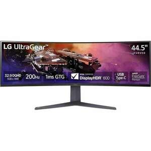 45" LG 45GR75DC-B ívelt OLED monitor (45GR75DC-B) kép