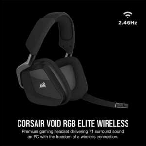 Corsair Void RGB Elite Wireless 7.1 Gaming Headset Carbon (CA-9011201-EU) kép