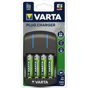 Elemtöltő, akku plug töltő + 4 db aa 2100 mah varta kép