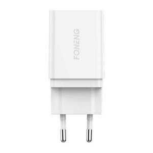 Foneng K300 USB-A Hálózati töltő + USB-C kábel - Fehér (5V / 2.4A) kép