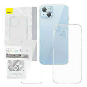 Transparent Case and Tempered Glass set Baseus Corning for iPhone 14 Plus kép