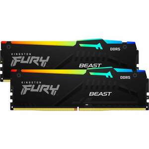 Kingston 32GB / 6800 HyperX Fury RGB Black DDR5 RAM KIT (2x16GB) kép