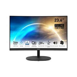 Msi monitor business pro mp2412c 23, 6" ívelt fhd, 1920x1080, va, 100hz, 3000: 1 cr, 250cd/m2, 1ms, hdmi, dp, black 9S6-3PA9CT-026 kép