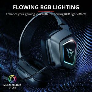 Trust GXT 450 Blizz RGB 7.1 Surround Gaming Headset Fekete kép