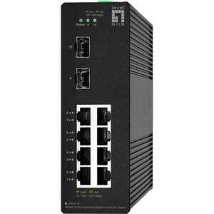 LevelOne IGS-2110 hálózati kapcsoló Vezérelt L2 Gigabit Ethernet (10/100/1000) Fekete (IGS-2110) kép