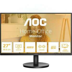 AOC B3 U27B3A számítógép monitor 68, 6 cm (27") 3840 x 2160 pixelek 4K Ultra HD LCD Fekete (U27B3A) kép