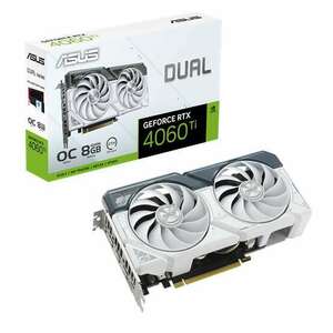 VGA ASUS NVIDIA RTX 4060 Ti 8GB GDDR6 - DUAL-RTX4060TI-O8G-WHITE kép