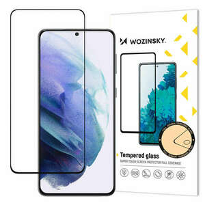 Wozinsky Super Durable Full Glue Tempered Glass Full Screen with Frame Case Friendly Samsung Galaxy S22 + (S22 Plus) Black kép