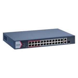 Switch 24 port PoE 100Mbps, 1 x Gigabit RJ45, 1 x Gigabit combo, Menedzsment - HIKVISION kép