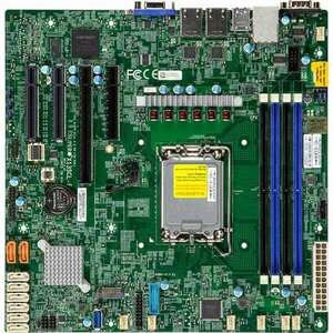 Supermicro szerver alaplap X13SCL-F 1xLGA1700/4UDIMM/8SATA3/M.2/2xi210/microATX (MBD-X13SCL-F-O) kép