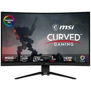 MSI 31, 5" MAG 325CQRF-QD WQHD VA 170Hz HDMI/DP/USB ívelt gamer monitor kép