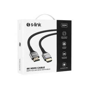 S-Link Kábel, SLX-HD4K30 (HDMI1.4 kábel, 4K/30Hz, apa/apa, aranyozott, 30m) kép