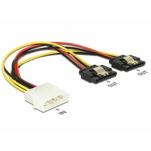 Delock 85237 4 tűs Molex - 2x SATA tápkábel 0.2m kép