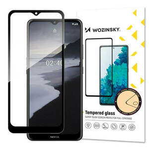 Wozinsky Tempered Glass Full Glue Super Tough Screen Protector Full Coveraged with Frame Case Friendly for Nokia 2.4 black kép