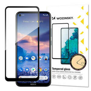 Wozinsky Tempered Glass Full Glue Super Tough Screen Protector Full Coveraged with Frame Case Friendly for Nokia 5.4 black kép