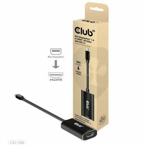 CLUB3D CAC-1186 video átalakító kábel 0, 15 M Mini DisplayPort HDMI A-típus (Standard) Fekete (CAC-1186) kép