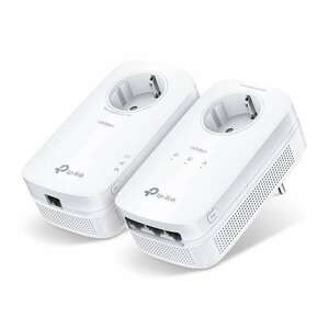 TP-Link Powerline adapter Kit, TL-PA8033P (1300Mbps, 230V aljzat, 3x RJ45, 2x2 MIMO; 128-bit AES, OFDM, Max 300m, AV2) kép