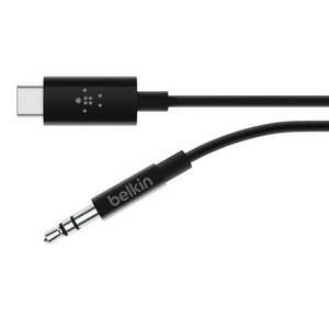 Belkin USB-C apa - 3.5mm Jack apa Összekötő kábel 0.9m - Fekete (F7U079BT03-BLK) kép