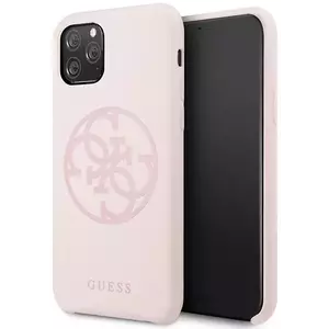 Tok Guess iPhone 11 Pro Light Pink Hardcase Silicone Tone On Tone (GUHCN58LS4GLP) kép