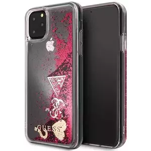 Tok Guess iPhone 11 Pro Max raspberry hard case Glitter Hearts (GUHCN65GLHFLRA) kép