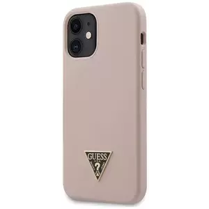 Tok Guess GUHCP12SLSTMLP iPhone 12 mini 5, 4" light pink hardcase Silicone Triangle Logo (GUHCP12SLSTMLP) kép