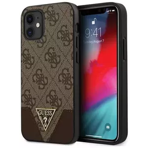 Tok Guess GUHCP12SPU4GHBR iPhone 12 mini 5, 4" brown hardcase 4G Triangle Collection (GUHCP12SPU4GHBR) kép