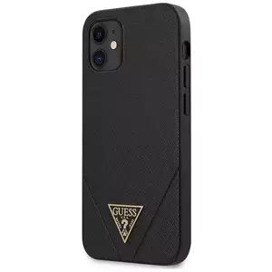 Tok Guess GUHCP12SVSATMLBK iPhone 12 mini 5, 4" black hardcase Saffiano (GUHCP12SVSATMLBK) kép