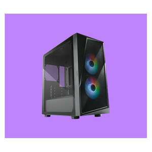 Cooler master ház mini tower cmp 320, 2x argb ventilátor, tápegység nélkül, fekete CP320-KGNN-S00 kép