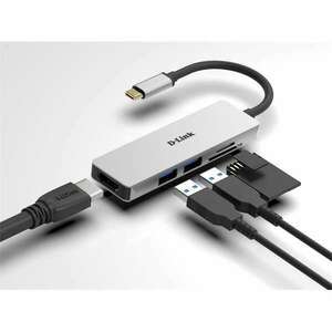 D-Link USB-C HUB 2xUSB + 1xHDMI + 1xSD + 1xMicroSD, DUB-M530 kép