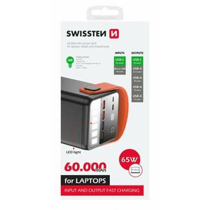 Swissten Power Line power bank, 60000 mAh, 65W PD laptopokhoz kép