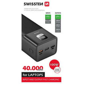 Swissten Power Line power bank, 40000 mAh, 100W PD laptopokhoz kép