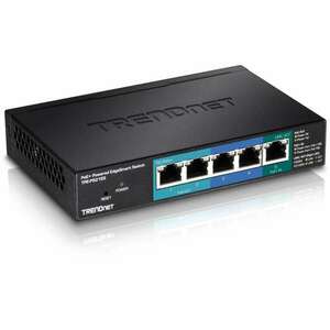 TRENDnet 5-PORT GIGABITPOE+POWEREDSWITCH WITH POE PASS THROUGH (15W) kép