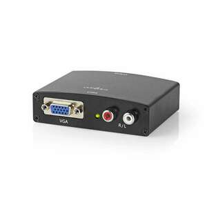 HDMI átalakító, 1x VGA bement, 2x RCA bemenet, 1x HDMI kimenet, 1 irányú, 1080p, 1.65 Gbps, alumínium, antracit kép