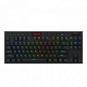 Redragon K621 Horus TKL, Mechanikus, Brown Switch, (HU), RGB, Wi-Fi/USB/Bluetooth, Gaming, Fekete, Vezeték nélküli billentyűzet kép