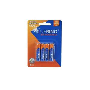 Elem tölthető akku AAA mikro HR03 1200mah 4 db/csomag, Bluering® kép