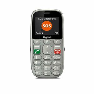 GIGASET GL390 mobiltelefon, idősek számára, Dual SIM, titán-ezüst kép