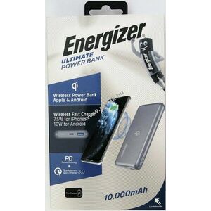 Energizer Ultimate Powerbank 7, 5W 10000mAh vezeték néküli gyorstöltő - Kiárusítás! kép