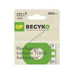 GP ReCyko Ni-MH akku HR03 (AAA) 850mAh 4db/csomag kép