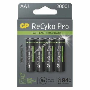 GP ReCyko Pro Photo Flash HR6 (AA) 2000mAh ceruza akku 4db/csomag kép