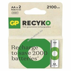 GP ReCyko Ni-MH akku HR6 (AA), 2100mAh 2db/csomag kép