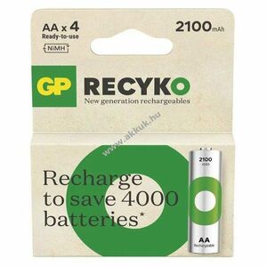 GP ReCyko Ni-MH akku HR6 (AA), 2100mAh 4db/csomag kép