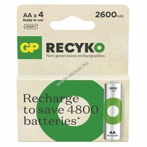 GP ReCyko Ni-MH akku HR6 (AA), 2600mAh 4db/csomag kép